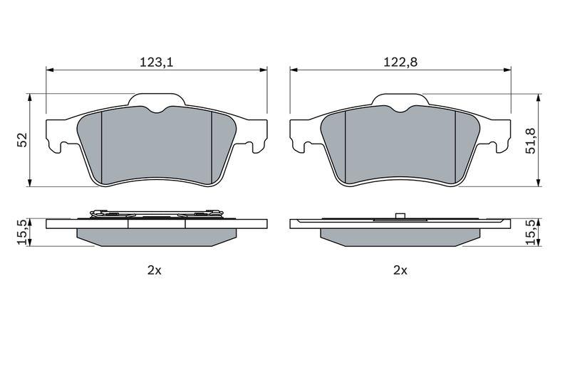 Kit de plaquettes de frein, frein à disque BOSCH 0 986 494 032
