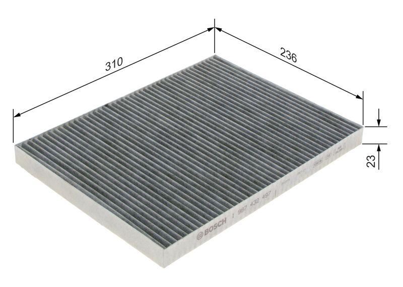 Filtre, air de l'habitacle BOSCH 1987432497