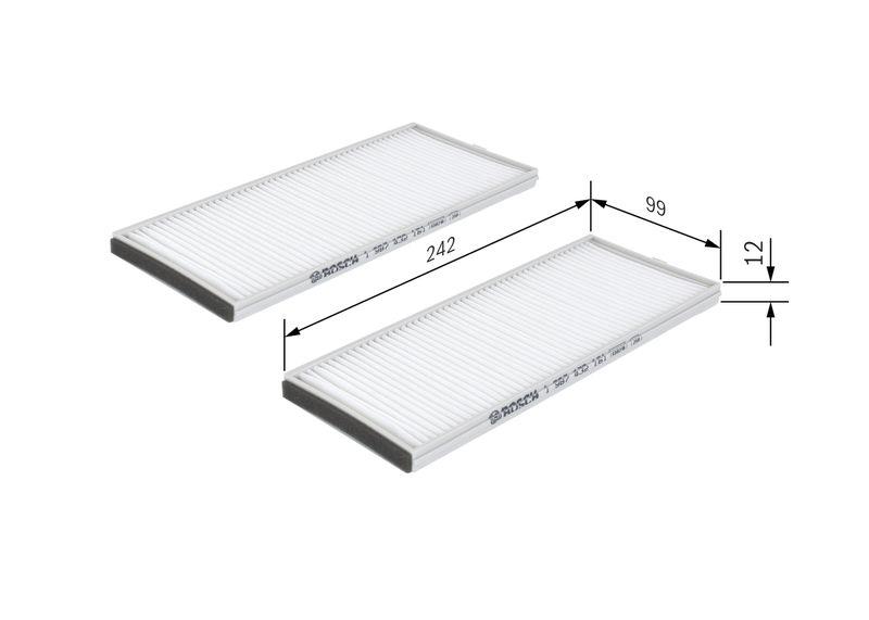 Filtre, air de l'habitacle BOSCH 1987432161