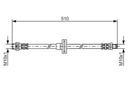 Flexible de frein BOSCH 1987476056