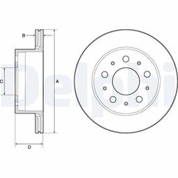 Disque de frein DELPHI BG4796C