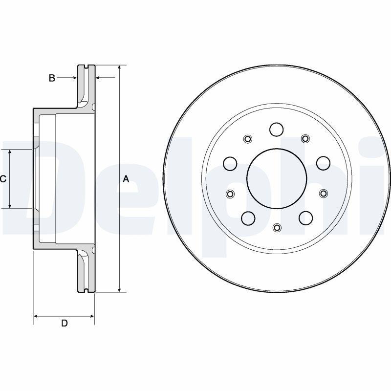 Disque de frein DELPHI BG4796C