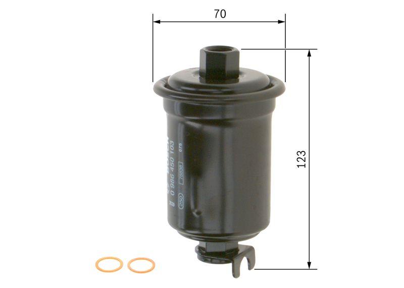 Filtre à carburant BOSCH 0986450103