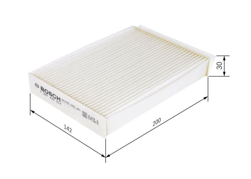 Filtre, air de l'habitacle BOSCH 1 987 432 214