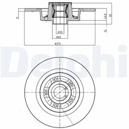 Disque de frein DELPHI BG9026RS