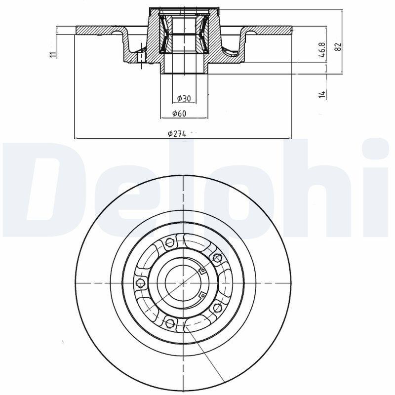 Disque de frein DELPHI BG9026RS