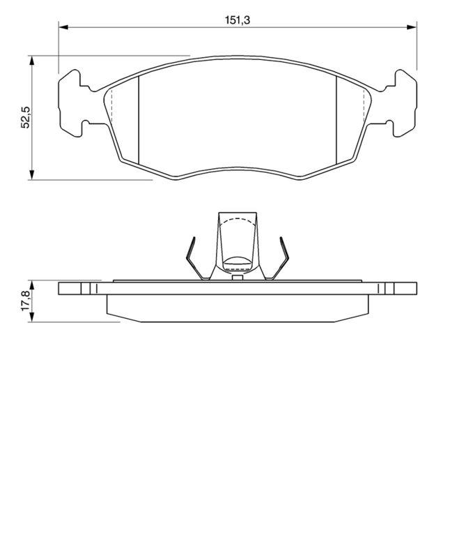 Kit de plaquettes de frein, frein à disque BOSCH 0986424554