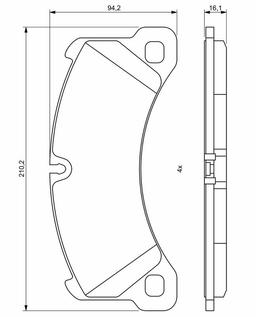 Kit de plaquettes de frein, frein à disque BOSCH 0986494757