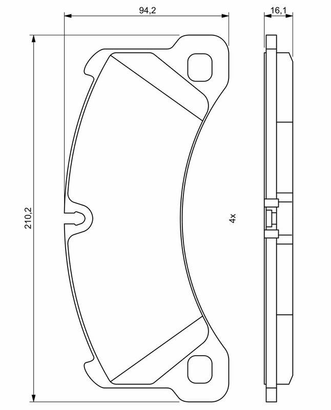 Kit de plaquettes de frein, frein à disque BOSCH 0986494757