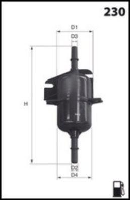 Filtre à carburant MECAFILTER ELE6021
