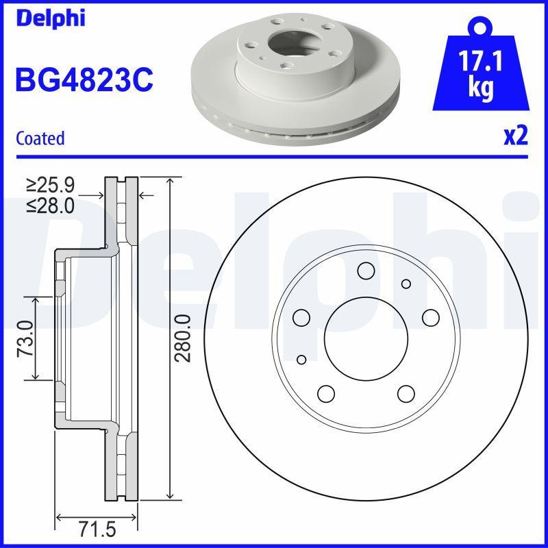Disque de frein DELPHI BG4823C