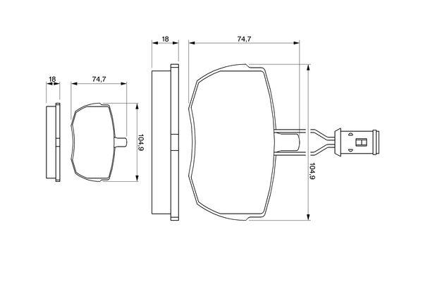 Kit de plaquettes de frein, frein à disque BOSCH 0 986 424 044