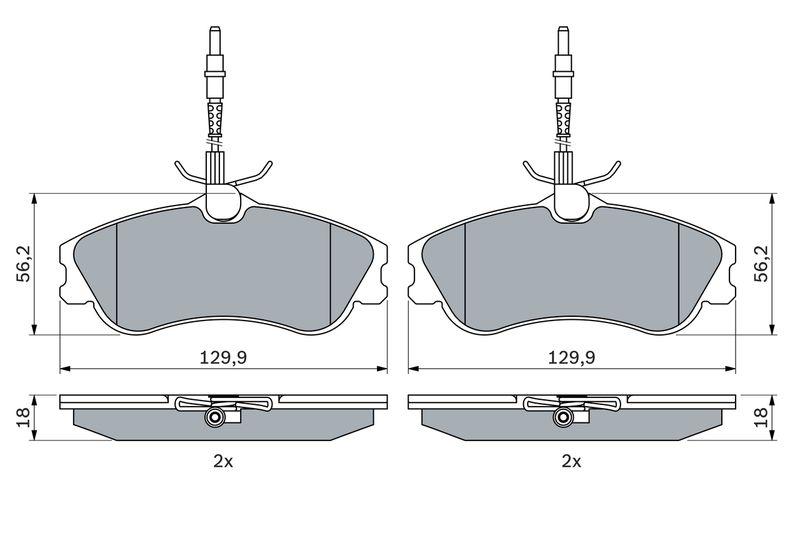 Kit de plaquettes de frein, frein à disque BOSCH 0986424223