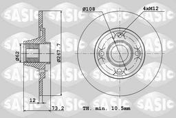 Disque de frein SASIC 6100009