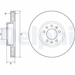 Disque de frein DELPHI BG4805C