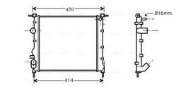 Radiateur, refroidissement du moteur AVA QUALITY COOLING RTA2261