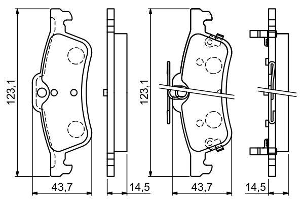 Kit de plaquettes de frein, frein à disque BOSCH 0 986 494 719