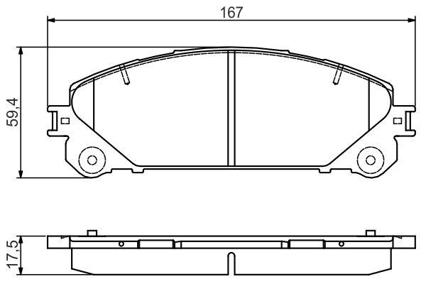 Kit de plaquettes de frein, frein à disque BOSCH 0 986 495 169