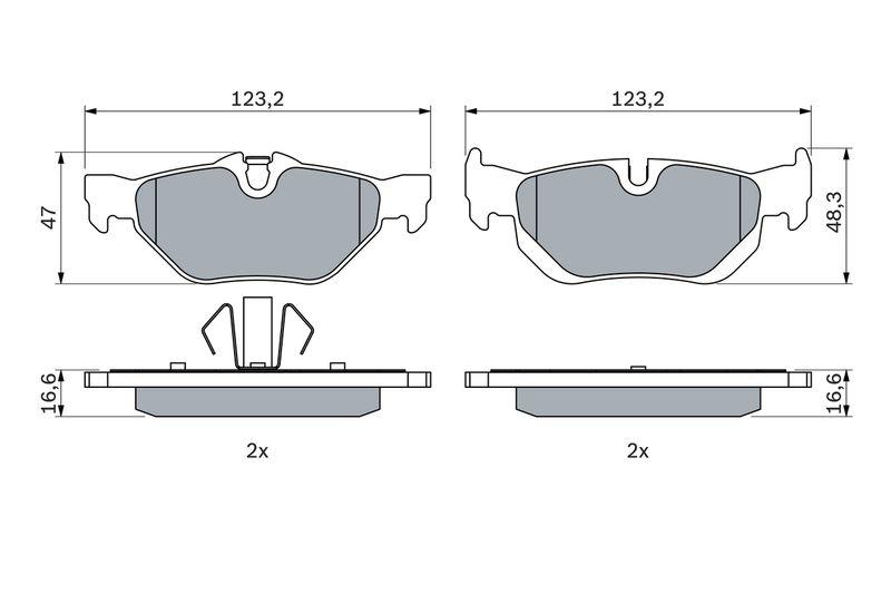 Kit de plaquettes de frein, frein à disque BOSCH 0 986 494 272