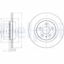 Disque de frein DELPHI BG3741