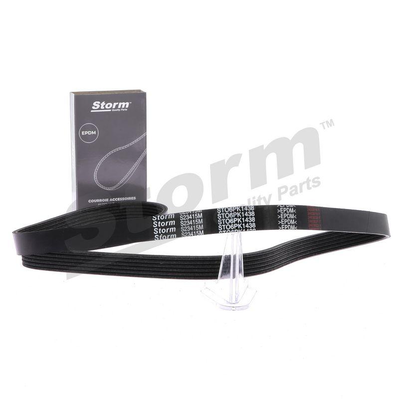 Courroie trapézoïdale à nervures STORM QUALITY PARTS STO6PK1438