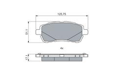 Kit de plaquettes de frein, frein à disque BOSCH 0 986 460 048
