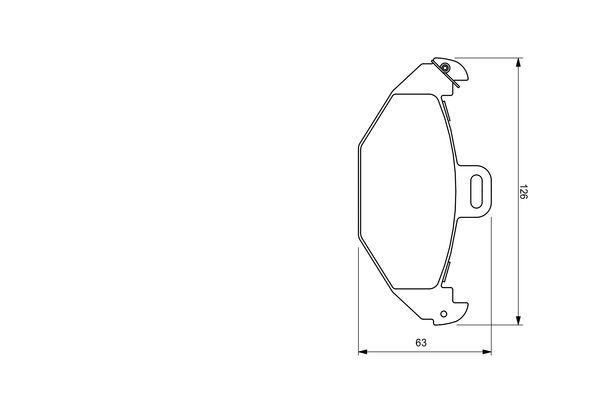 Kit de plaquettes de frein, frein à disque BOSCH 0 986 424 532