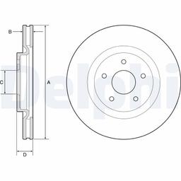 Disque de frein DELPHI BG9195C