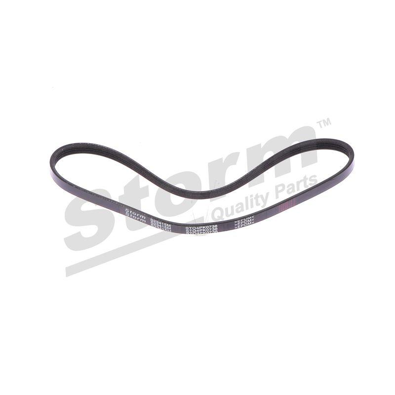 Courroie trapézoïdale à nervures STORM QUALITY PARTS STO4PK0738