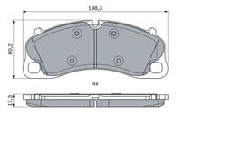 Kit de plaquettes de frein, frein à disque BOSCH 0986494788