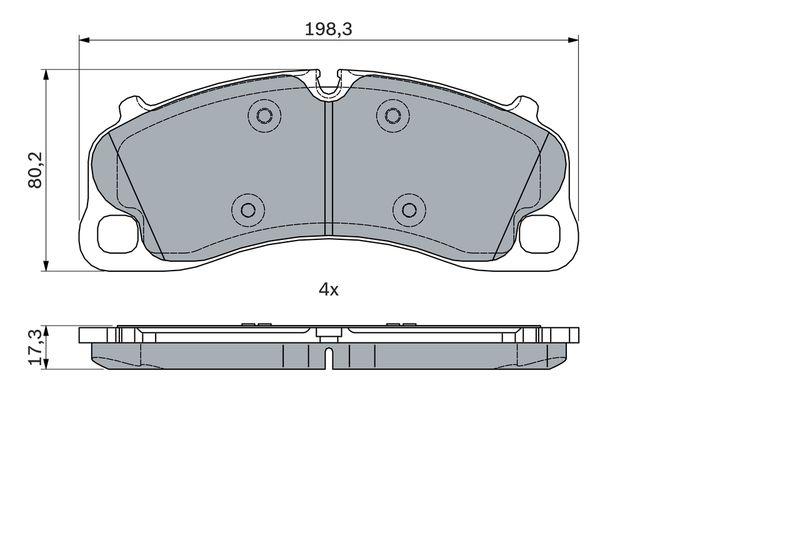 Kit de plaquettes de frein, frein à disque BOSCH 0986494788