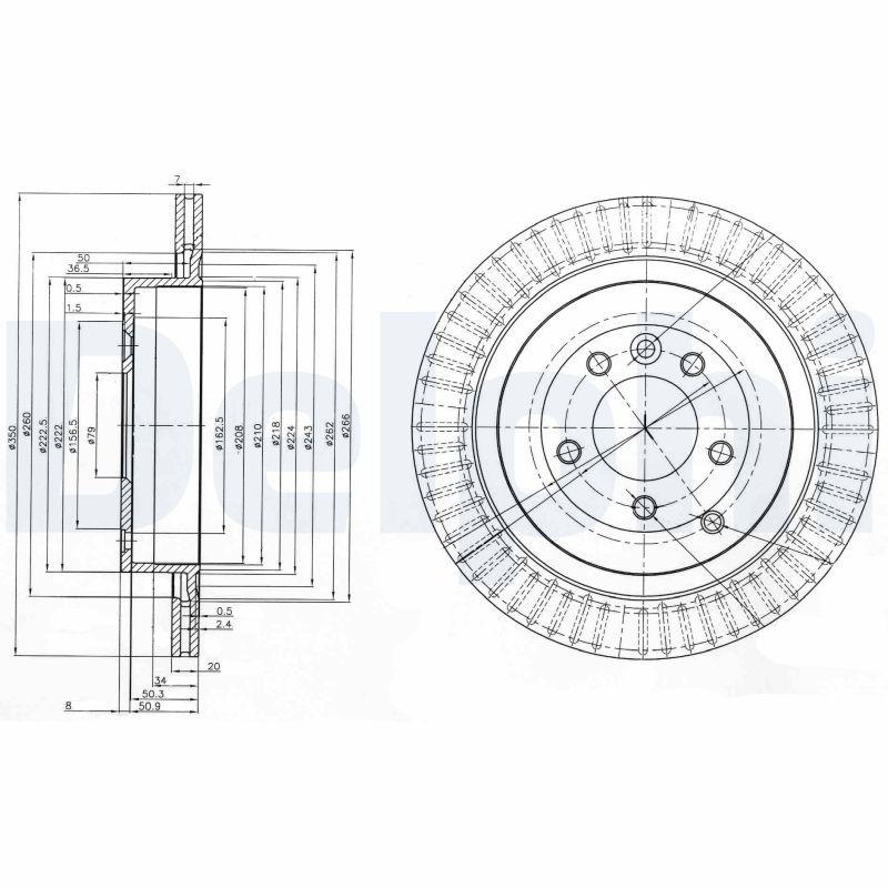 Disque de frein DELPHI BG3925C