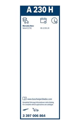 Balai d'essuie-glace BOSCH 3397006864