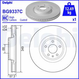Disque de frein DELPHI BG9337C