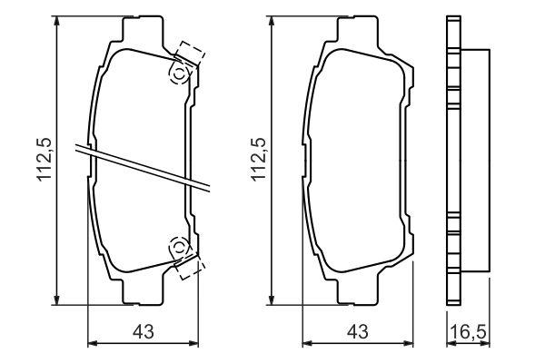 Kit de plaquettes de frein, frein à disque BOSCH 0 986 424 762