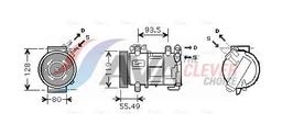 Compresseur, climatisation AVA QUALITY COOLING PEAK315