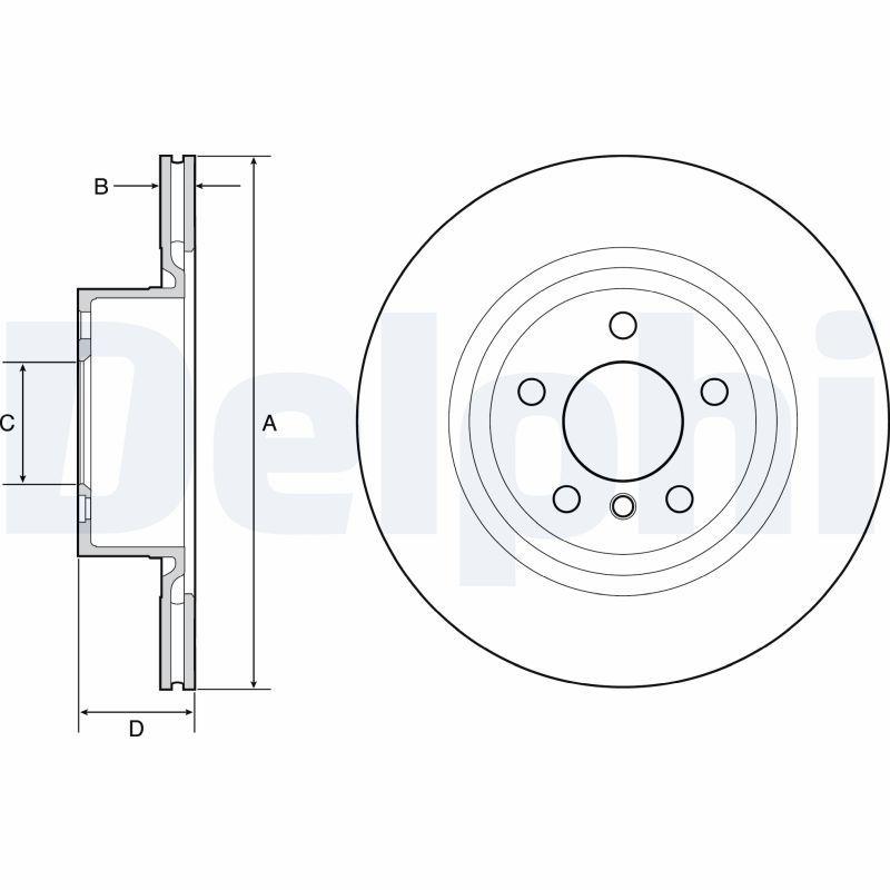 Disque de frein DELPHI BG4644C