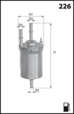 Filtre à carburant MECAFILTER ELE6102