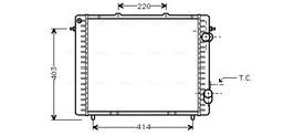 Radiateur, refroidissement du moteur AVA QUALITY COOLING RTA2159