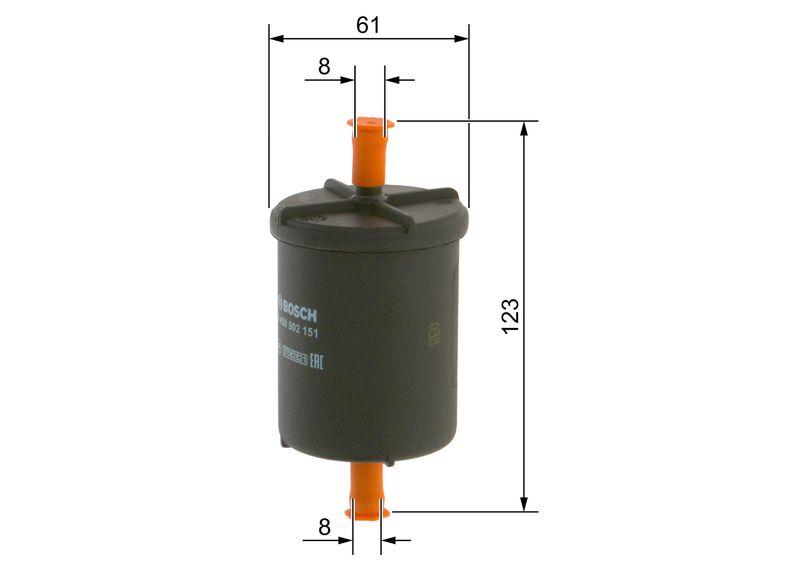 Filtre à carburant BOSCH 0 450 902 151