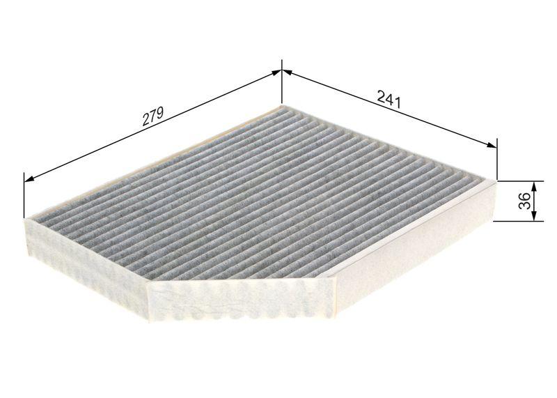 Filtre, air de l'habitacle BOSCH 1 987 432 369