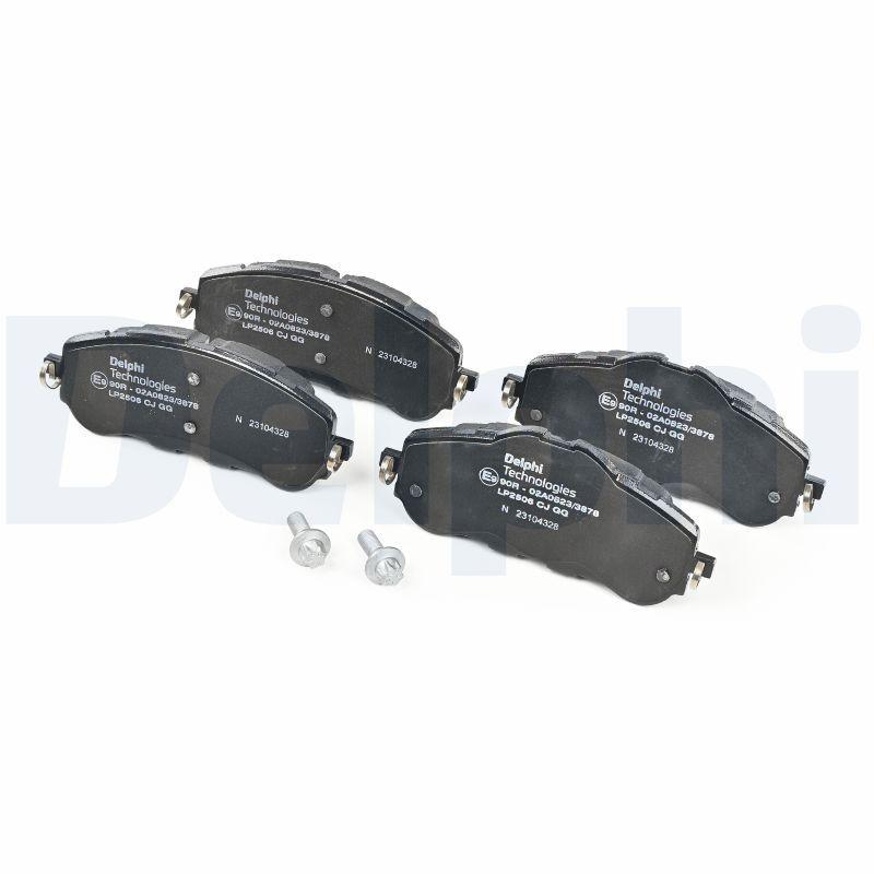 Kit de plaquettes de frein, frein à disque DELPHI LP2506
