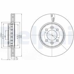 Disque de frein DELPHI BG4536C