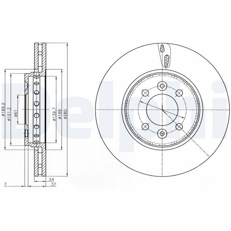 Disque de frein DELPHI BG4536C