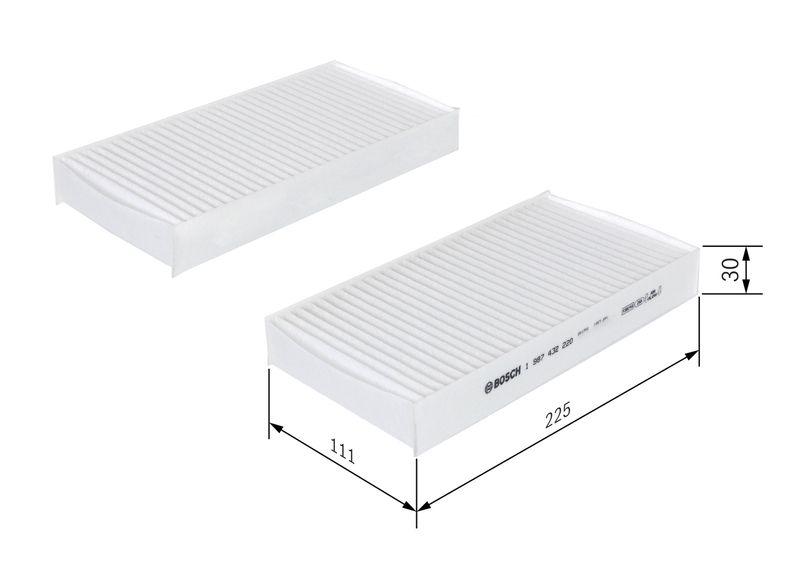 Filtre, air de l'habitacle BOSCH 1987432220