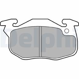 Kit de plaquettes de frein, frein à disque DELPHI LP1053
