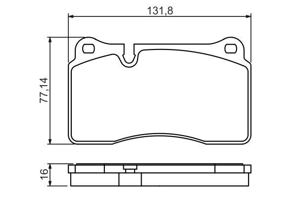 Kit de plaquettes de frein, frein à disque BOSCH 0986494207