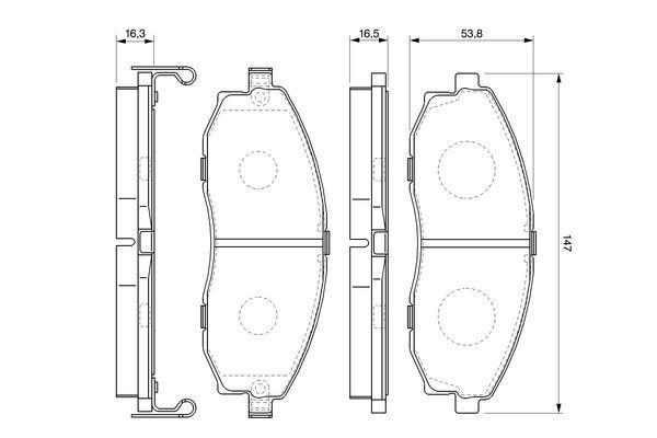 Kit de plaquettes de frein, frein à disque BOSCH 0 986 424 670