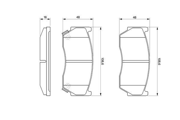 Kit de plaquettes de frein, frein à disque BOSCH 0 986 424 369