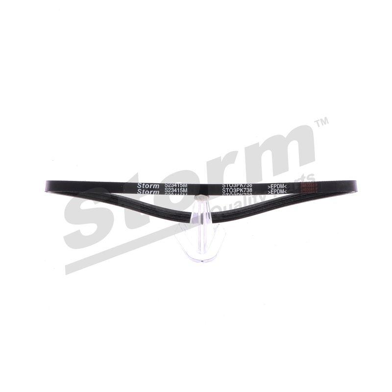 Courroie trapézoïdale à nervures STORM QUALITY PARTS STO3PK0738